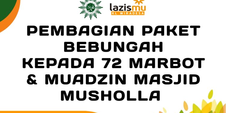 LAZISMU KL Wiradesa Salurkan 72 Paket Bebungah bagi Muadzin dan Marbot se-Cabang Wiradesa